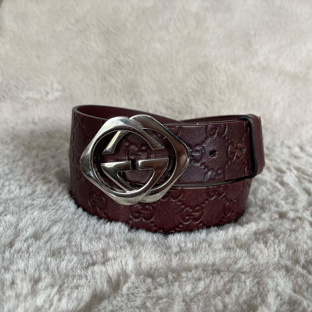 Gucci Square GG Leather Belt